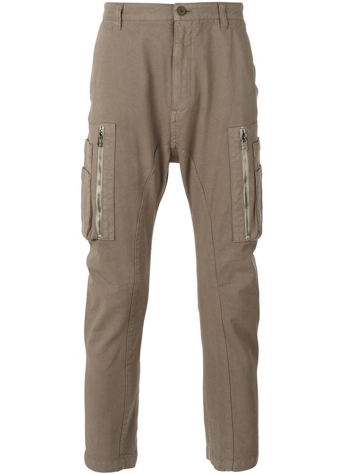 Helmut Lang - Cargo Pocket Tapered Trousers - Men - Cotton/spandex/elastane - 33, Nude/neutrals, Cotton/spandex/elastane