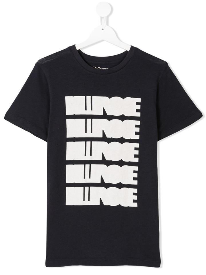 Bellerose Kids Teen Repeated Graphic Logo T-shirt - Blue