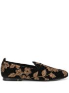 Dolce & Gabbana Floral Slippers - Black