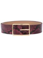 B-low The Belt Snakeskin Effect Belt - Red
