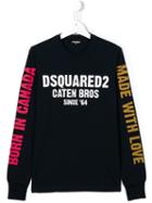 Dsquared2 Kids Logo Print Sweatshirt, Boy's, Size: 14 Yrs, Blue