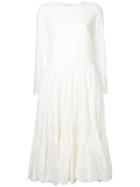 Casey Casey Drop Waist Tiered Dress - White