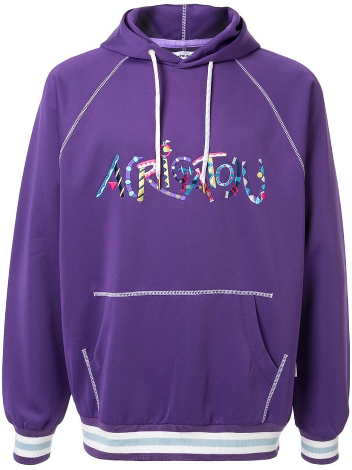 A(lefrude)e Embroidered Logo Hoodie - Purple