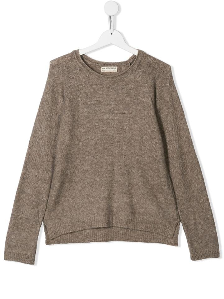 Anja Schwerbrock Teen Lulu Round Neck Sweater - Neutrals