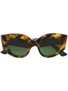 Gucci Eyewear Tortoise Shell Effect Sunglasses - Brown