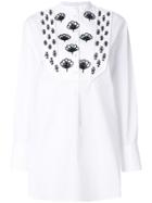 Valentino Embroidered Bib Shirt - White