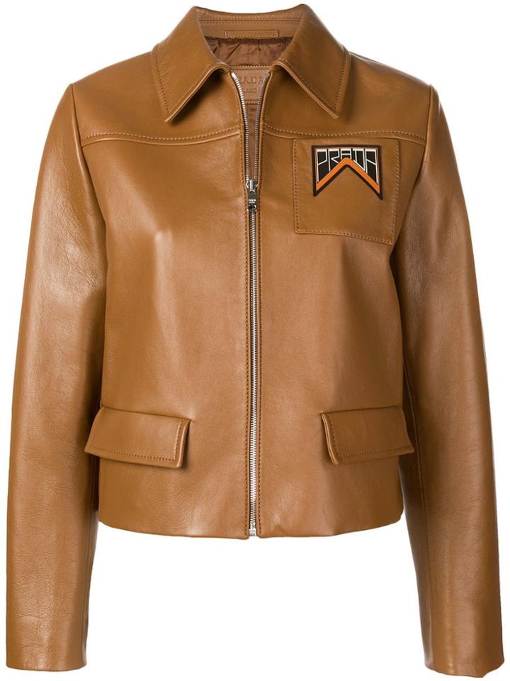 Prada Leather Shirt Jacket - Brown