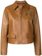 Prada Leather Shirt Jacket - Brown