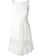 Emporio Armani Sheer Stripe Flared Dress