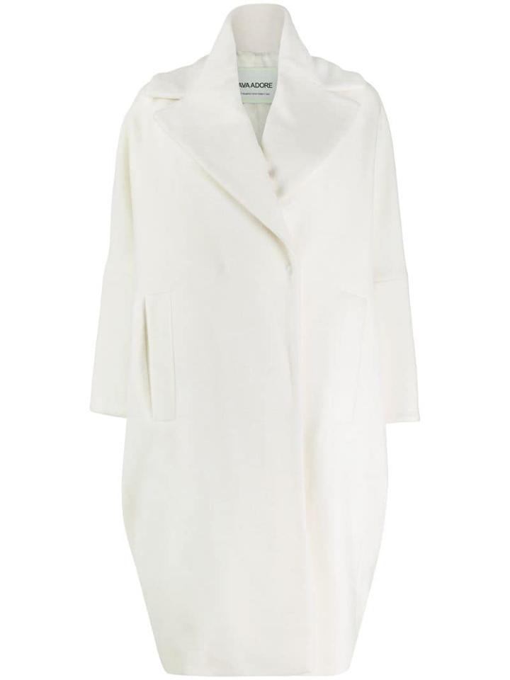 Ava Adore Oversized Double-breasted Coat - White