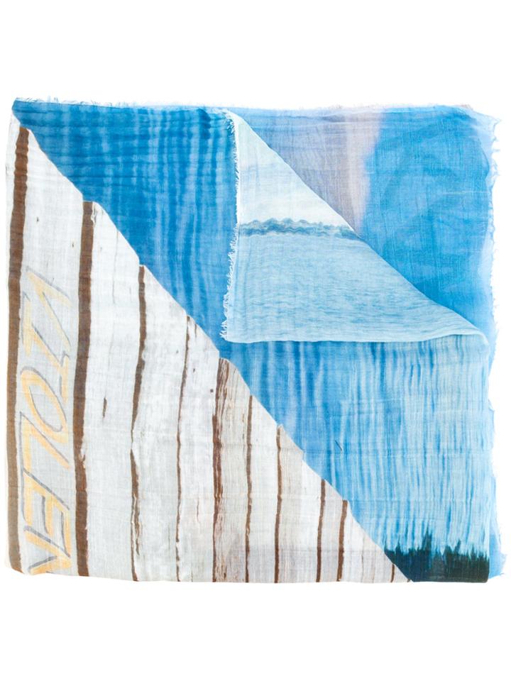 Faliero Sarti Funky Print Scarf - Blue