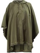 Moncler Hooded Poncho Coat - Green