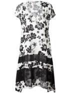 Antonio Marras Floral Print Dress, Women's, Size: 42, White, Polyester