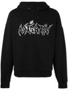 Misbhv - Printed Distressed Hoodie - Men - Cotton/polyamide - L, Black, Cotton/polyamide