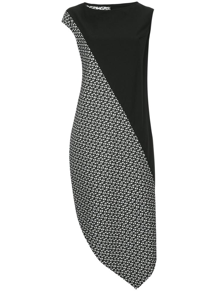 Taylor Contrast Midi Dress - Black