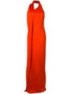 Lanvin Halterneck Evening Dress - Yellow & Orange