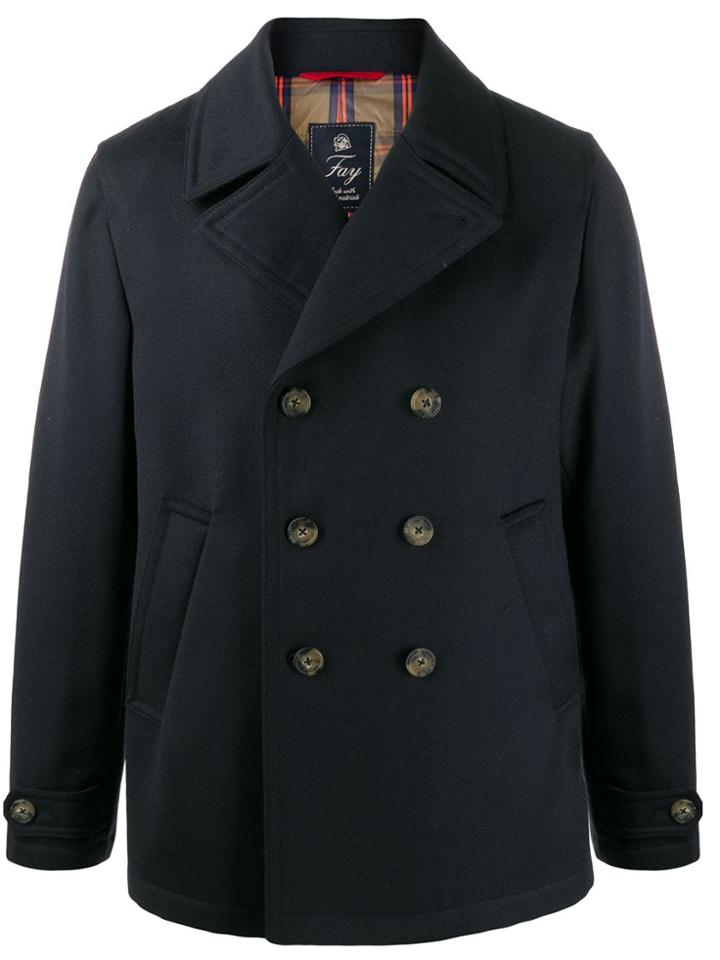 Fay Double Breasted Jacket - Blue