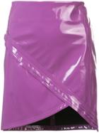 Rta Asymmetric Short Fitted Skirt - Pink & Purple