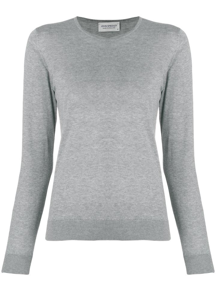 John Smedley Round Neck Jumper - Grey