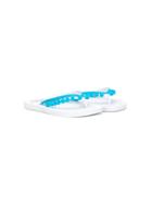Mc2 Saint Barth Kids Teen Pom Pom Trim Flip Flops - White