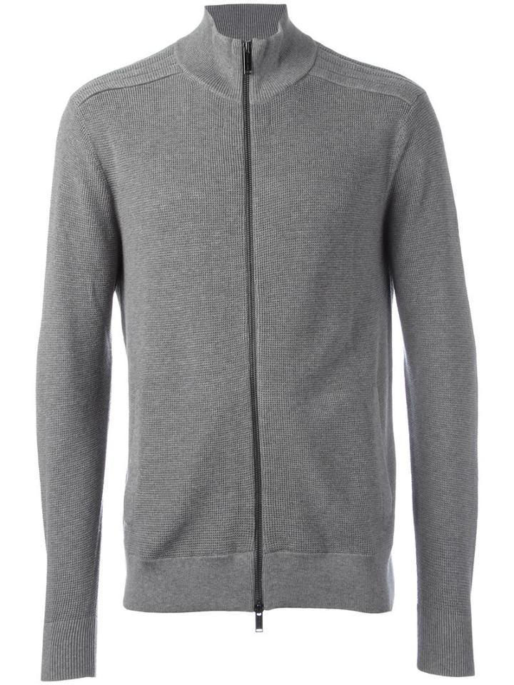 Michael Kors Zipped Cardigan, Men's, Size: Small, Grey, Cotton/polyester