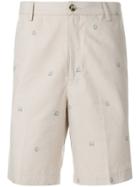 Kenzo Logo Embroidered Chino Shorts - Nude & Neutrals