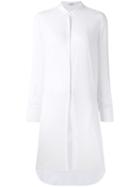 Brunello Cucinelli - Elongated Shirt - Women - Silk/spandex/elastane/brass - L, White, Silk/spandex/elastane/brass