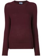 Prada Elbow Patch Sweater - Red