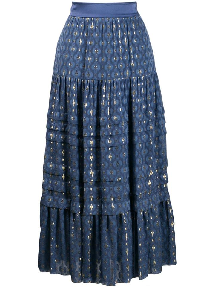 Temperley London A-line Midi Skirt - Blue