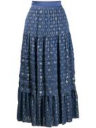 Temperley London A-line Midi Skirt - Blue