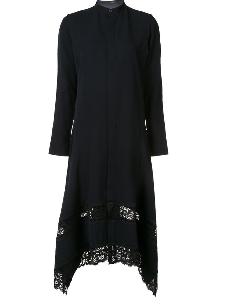 Y's Lace Hem Shirt Dress