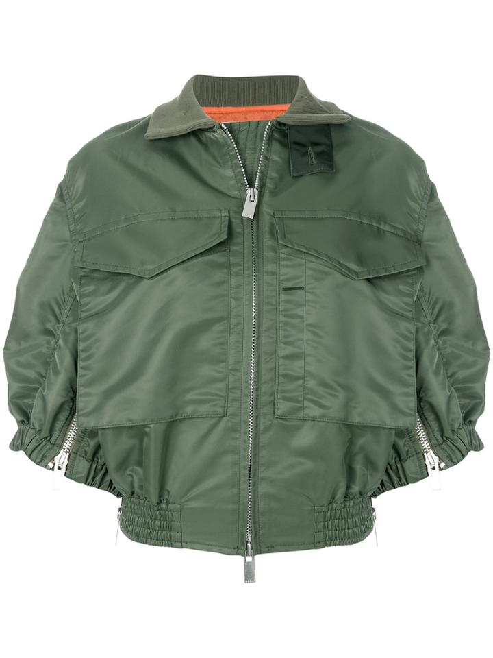 Sacai Military Bomber Fusion Jacket - Green