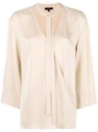 Theory Vip V-neck Bouse - Nude & Neutrals