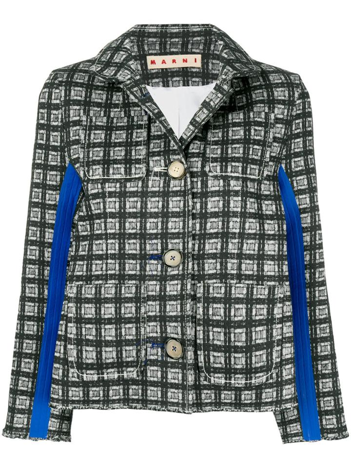 Marni Printed Buttoned Jacket - Green