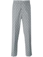 Thom Browne - Nautical Embroidery Chinos - Men - Cupro/mohair/wool - 2, Grey, Cupro/mohair/wool