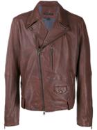 John Varvatos Sammy Biker Jacket - Brown