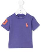 Ralph Lauren Kids - Logo Embroidered T-shirt - Kids - Cotton - 18 Mth, Blue