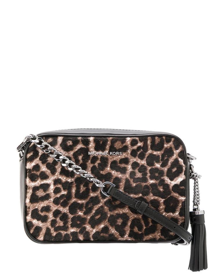 Michael Michael Kors Leopard Print Cross Body Bag - Brown