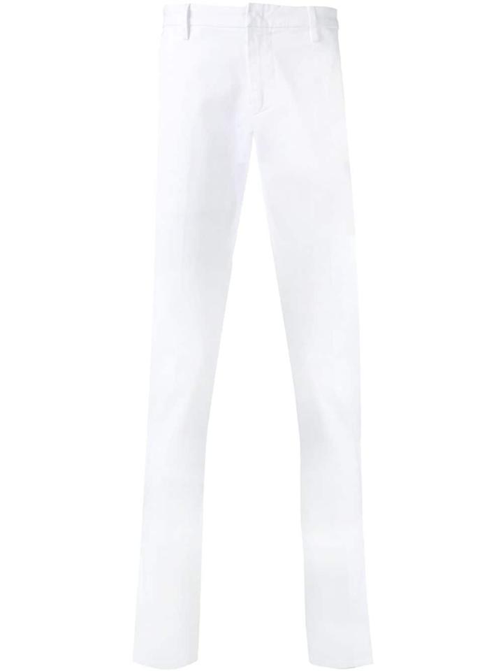 Dondup Turn Up Slim Trousers - White