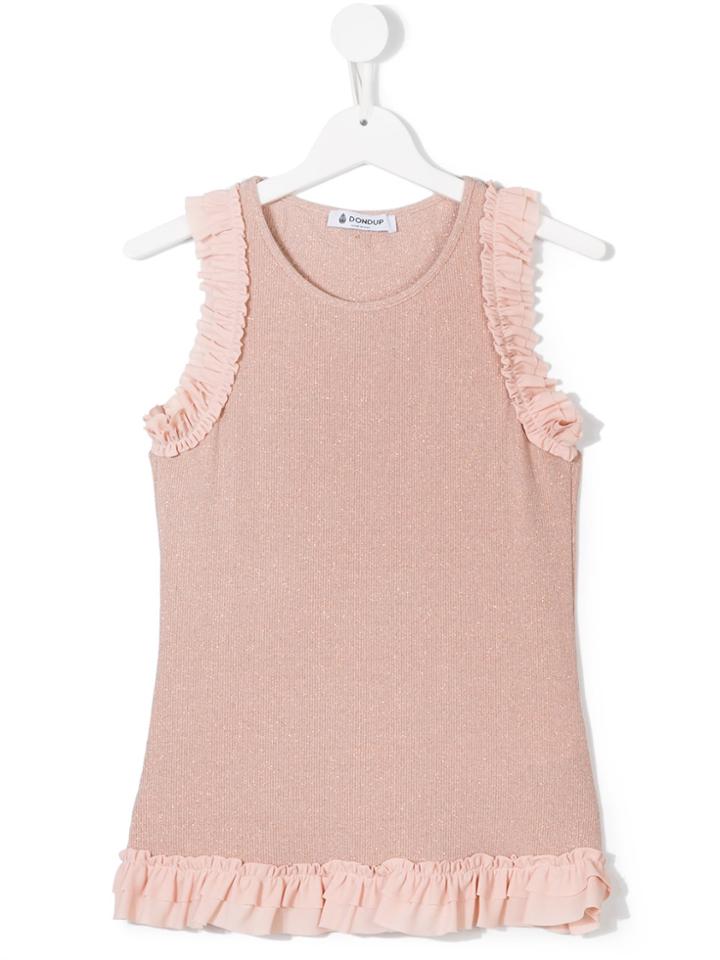 Dondup Kids Glittery Ruffled Blouse - Pink & Purple