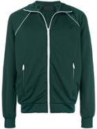Prada Contrast Trim Bomber Jacket - Green