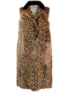 Prada Leopard Print Gilet - Brown