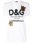 Dolce & Gabbana Royal Appliqué Patch Logo T-shirt - White