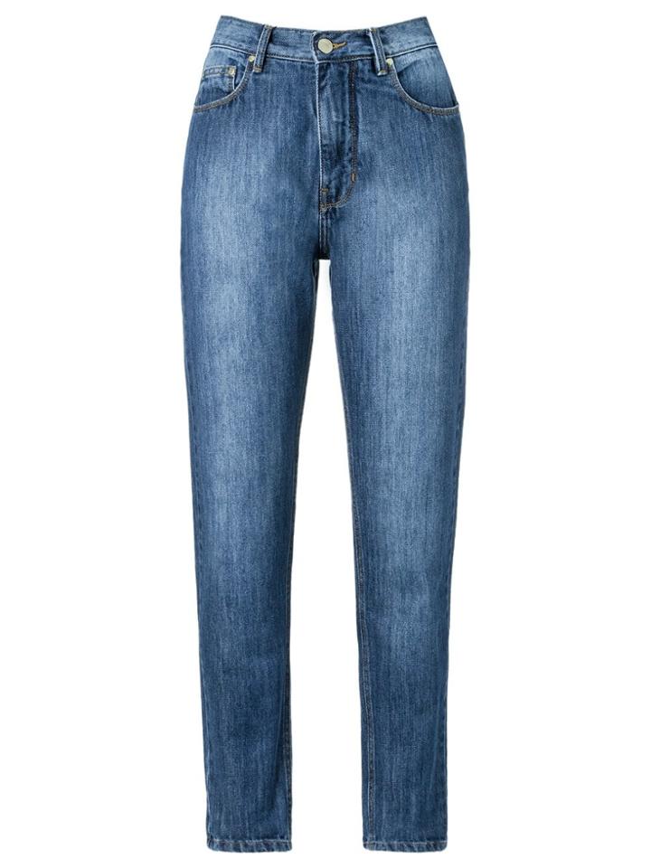 Amapô High Waist Straight Jeans - Blue