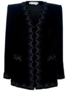 Givenchy Vintage Embroidered Jacket, Women's, Size: 42, Black, Cotton