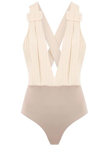Framed Superb Bodysuit - White