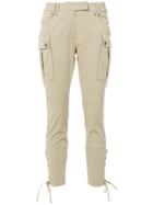 Plein Sud Side Lace-up Cropped Trousers - Nude & Neutrals
