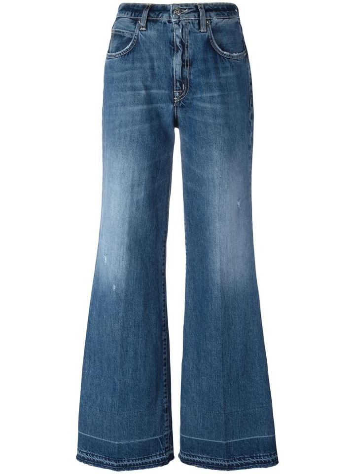 +people Wide-legged Jeans, Women's, Size: 25, Blue, Cotton