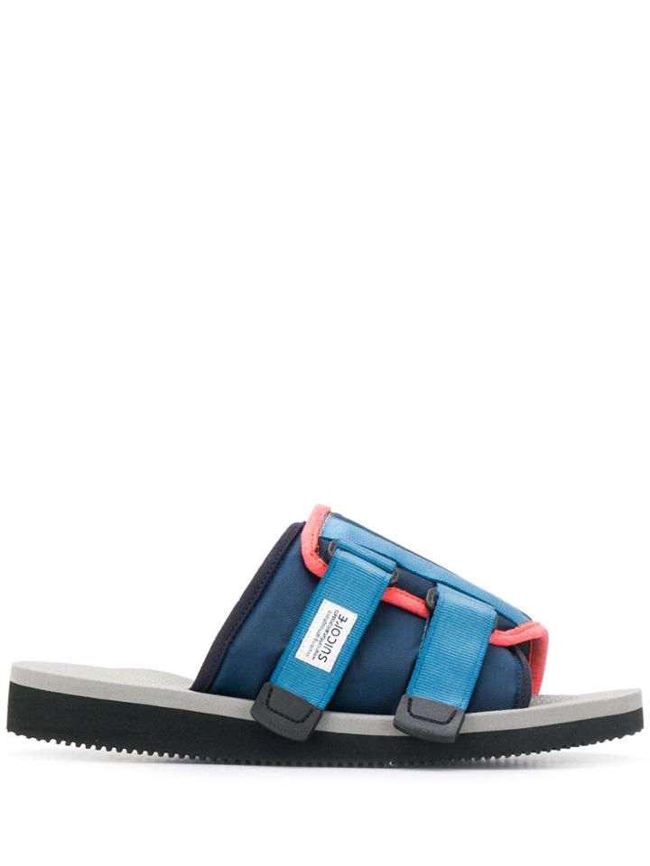 Suicoke Touch-strap Slides - Blue