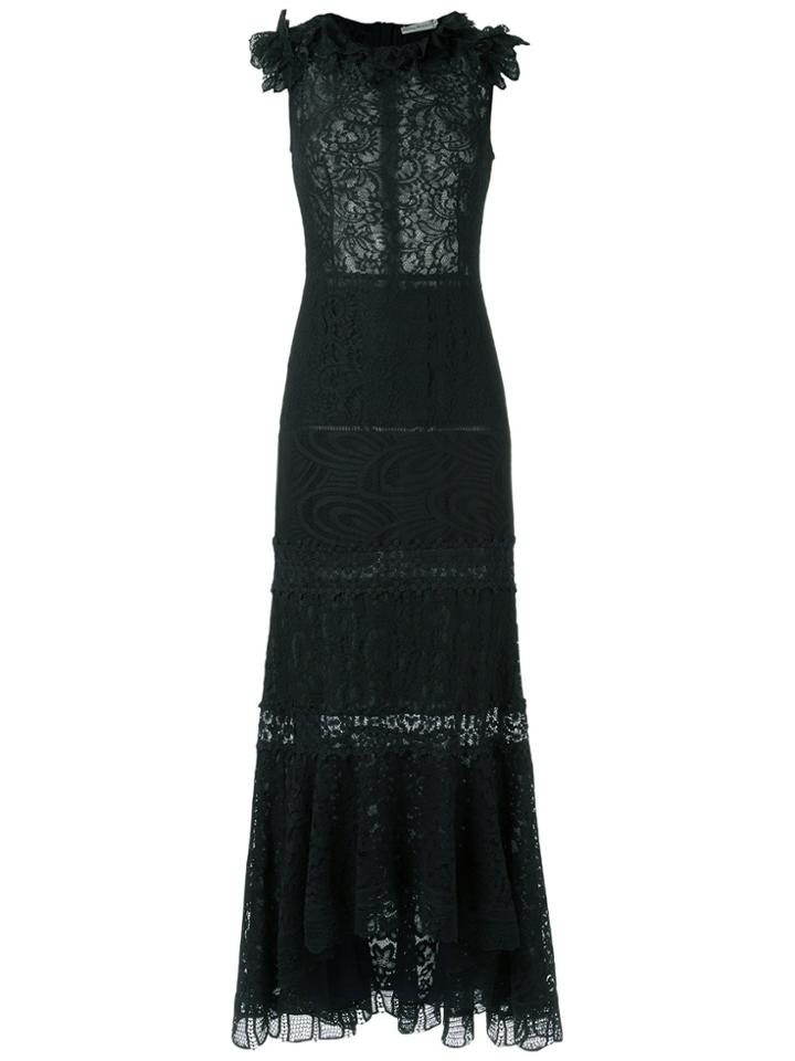 Martha Medeiros Lace Gown - Black